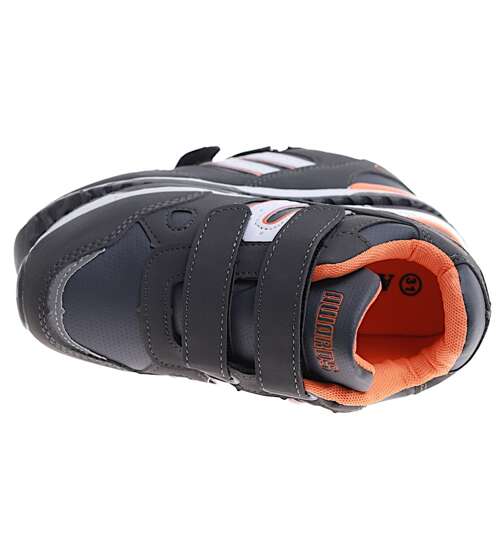 Szare chłopięce buty sportowe sneakersy /D6-1 16825 T386/