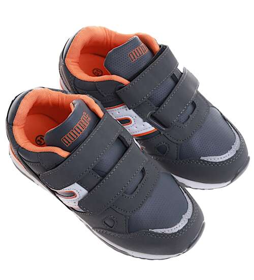 Szare chłopięce buty sportowe sneakersy /D6-1 16825 T386/