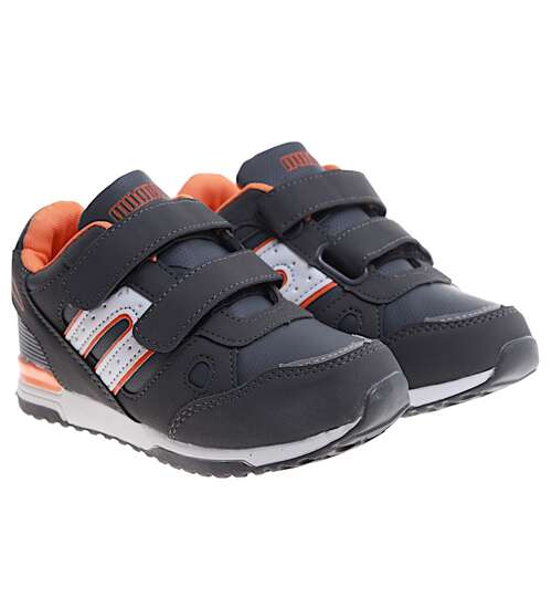 Szare chłopięce buty sportowe sneakersy /D6-1 16825 T386/