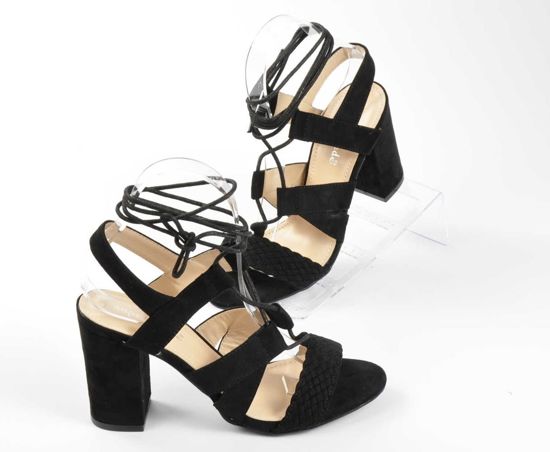 Czarne sandały z wiązaniami /E9-2 Ae511 t219/