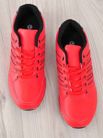 Czerwone męskie buty sportowe /E2-1 2409 S217/