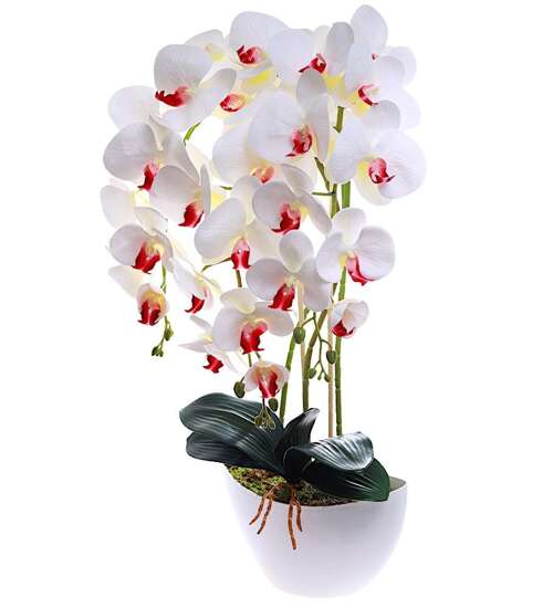 Sztuczny storczyk orchidea- kompozycja kwiatowa 60 cm 3PGB2