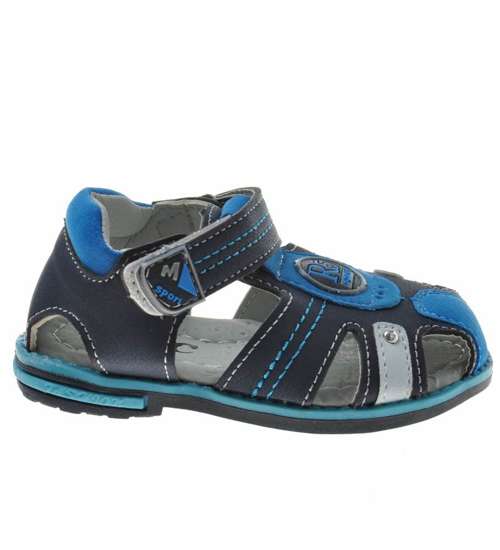 Chłopięce sandały z rzepem Niebieskie /A8-2 9059 S192/