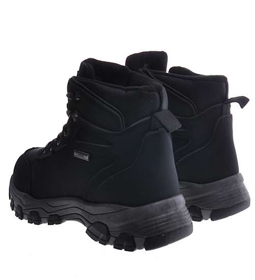 Czarne zimowe buty trekkingowe /C7-2 13058 T707/