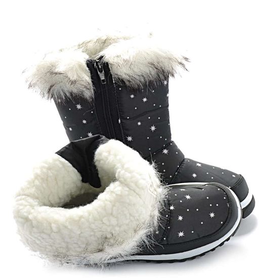 Buty dziecięce- Kozaki śniegowce z ociepleniem CZARNE /C4-1 Ae1127 290/