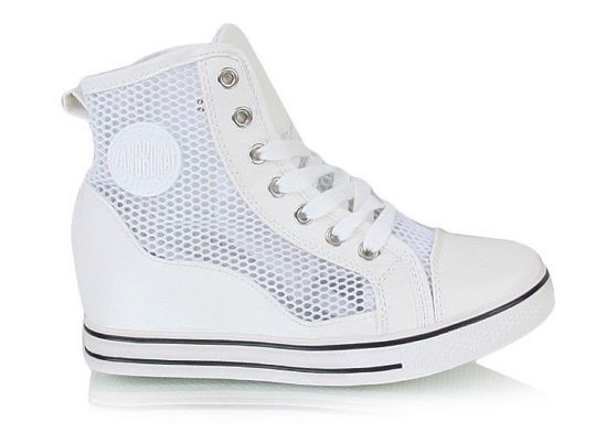 Ażurowe białe botki sneakersy trampki /D4-3 W230 tp/