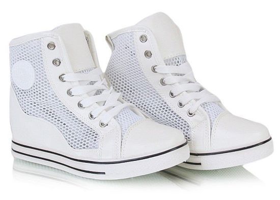Ażurowe białe botki sneakersy trampki /D4-3 W230 tp/