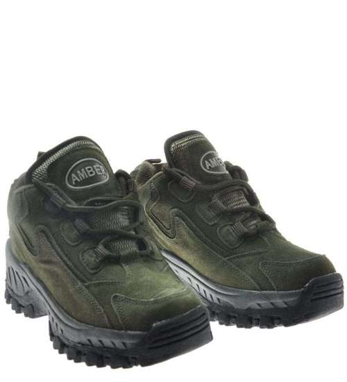 Oliwkowe buty trekkingowe dla chłopca /B3-1 9241 S181/