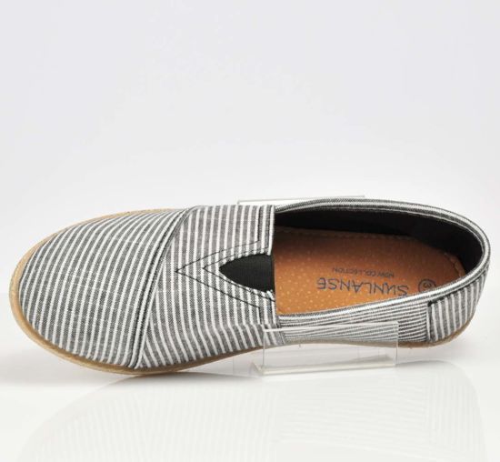 Buty na wiosnę- tenisówki espadryle CZARNE /F6-1 3396 s190/