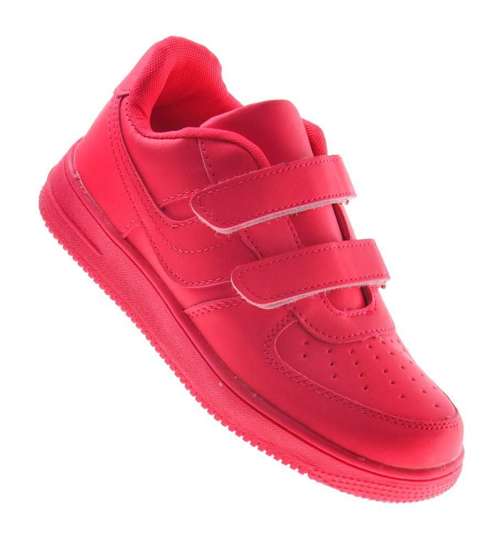 Różowe buty sportowe z rzepami /G4-3 8520 S242/