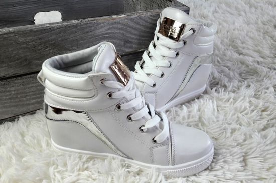 Białe trampki sneakersy na koturnie /E2-3 Ac14 S319/