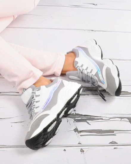 Sportowe buty damskie z wiązaniami GREY /x2-4 3625 S2/