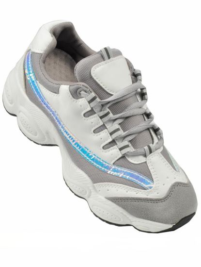Sportowe buty damskie z wiązaniami GREY /x2-4 3625 S2/