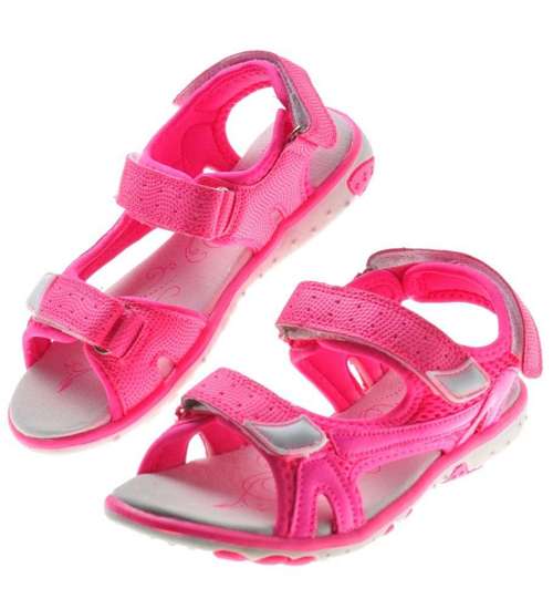 Uniwersalne dziecięce sandały Pink-White /C5-3 8843 S393/