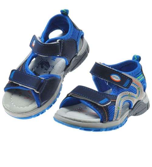 Granatowe sandały dla chłopca /C3-2 8990 S392/