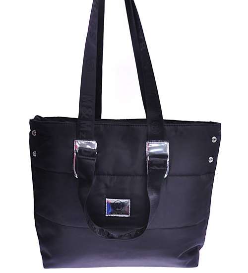 Duża czarna torebka shopper bag F/B /H2-K43 TB365 M499/