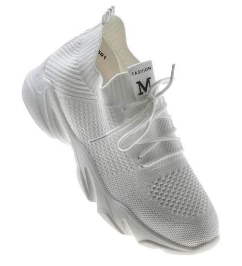 Klasyczne damskie buty sportowe Białe /A10-2 8808 S395/