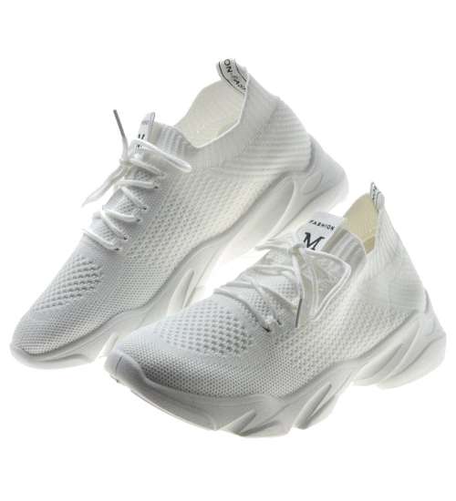 Klasyczne damskie buty sportowe Białe /A10-2 8808 S395/