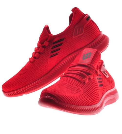 Czerwone sportowe buty męskie /A2-3 9078 S400/