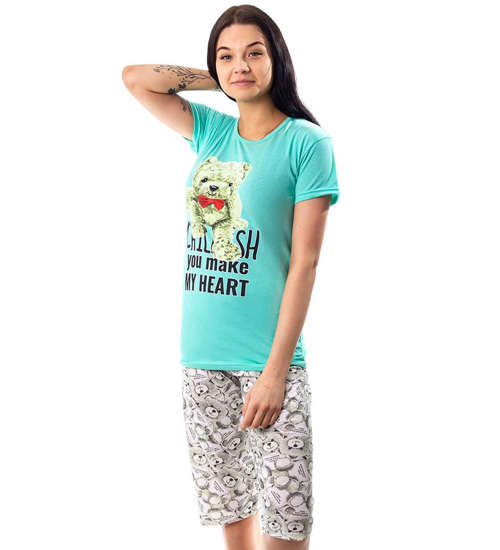 Zielona piżama z krótkimi rękawkami /H2-K50 11057S192/