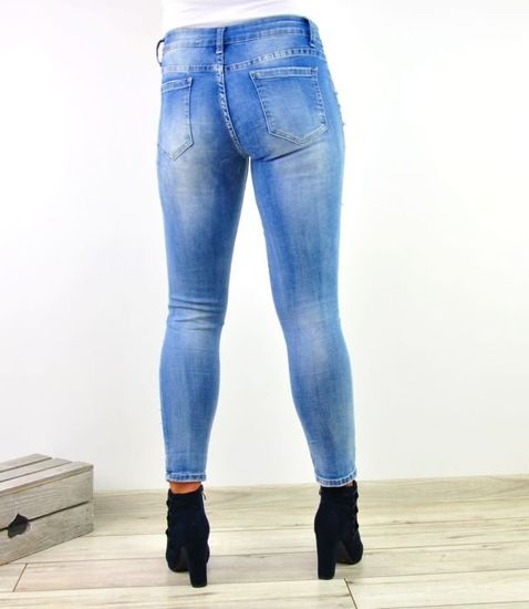 Spodnie Jeansy z dziurami /F8-1 Cx134 M621/ Niebieskie