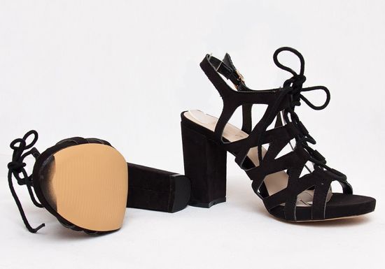 Sandały z wiązaniami Sergio Todzi /A1-3 AB10 Sx300/ Czarne