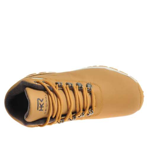 Uniwersalne buty zimowe ocieplane Żółte /A8-2 10113 S593/