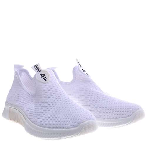 Wsuwane białe buty sportowe /F7-1 13091 T3/