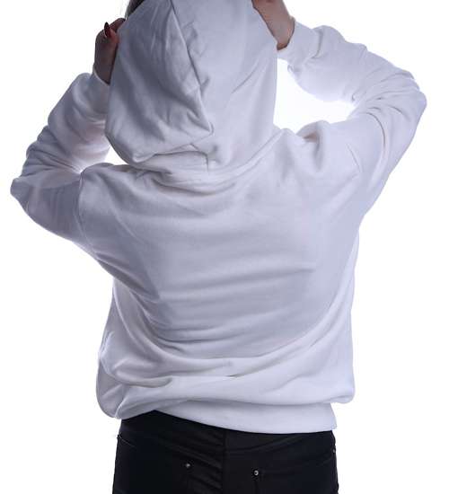 Biała bluza z kapturem /D8-1 13365 T1/