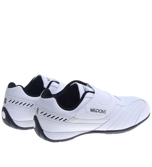 Białe sportowe buty na rzep E4-3 13996 S244/