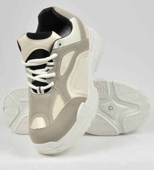 Sportowe buty damskie na masywnej podeszwie WHITE /E2-3 3638 S2/