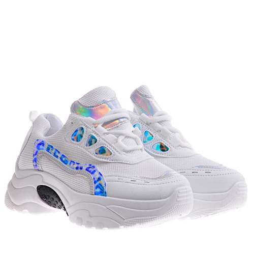 Sportowe buty damskie Białe /G7-3 10761 T287/ 