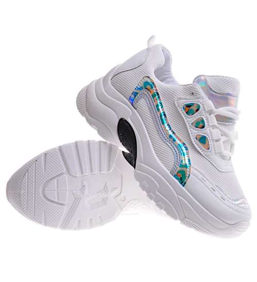 Sportowe buty damskie Białe /G7-3 10761 T287/ 