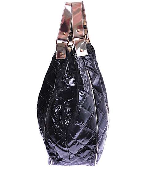 Mega pojemna czarna torebka Shopper Bag F/B /H2-K47 TB389 M595/