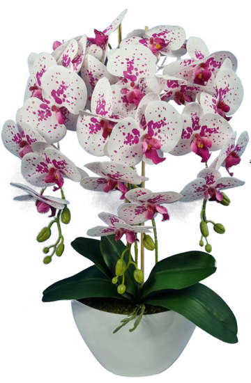 Różowo biały storczyk orchidea- sztuczne kwiaty 60 cm 3pgof