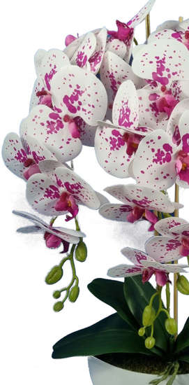 Różowo biały storczyk orchidea- sztuczne kwiaty 60 cm 3pgof