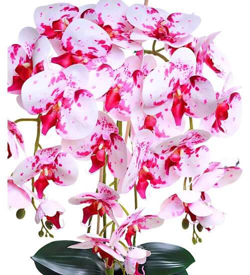 Różowo biały storczyk orchidea- sztuczne kwiaty 60 cm 3pgof