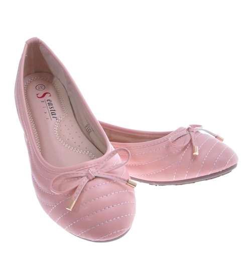Różowe balerinki damskie Seastar /B3-2 10544 S252/