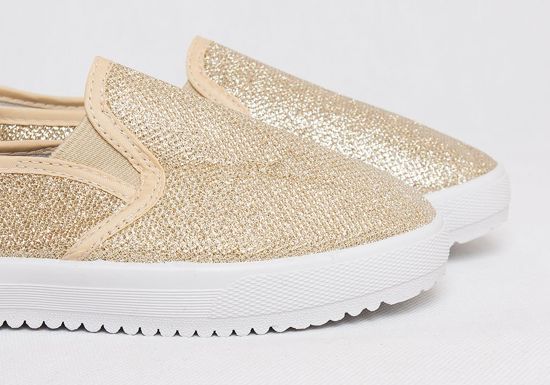 Trampki slip on /A6-1 AB48 t123/ Gold