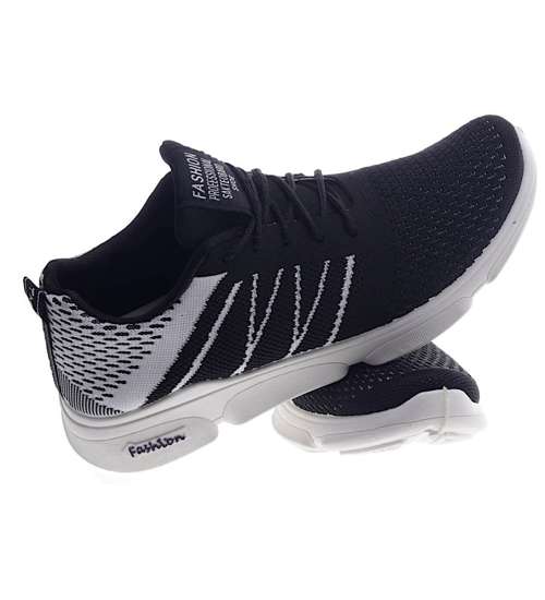Elastyczne czarne buty sportowe /G6-2 13142 T392/