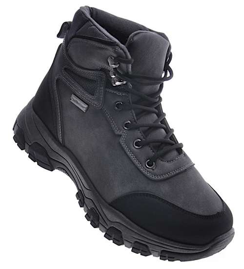 Zimowe szare buty trekkingowe /D5-3 13056 S299/