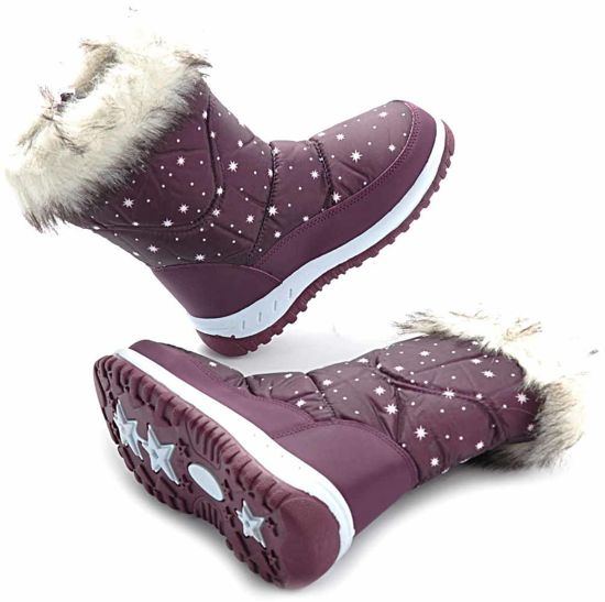 Buty dziecięce- Kozaki śniegowce z ociepleniem PURPUROWE /C4-1 Ae1127 290/