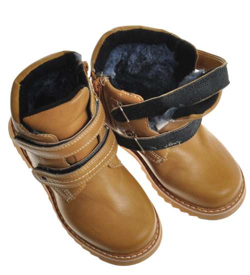 Zimowe buty chłopięce z rzepami Camel /B7-1 9846 S298/