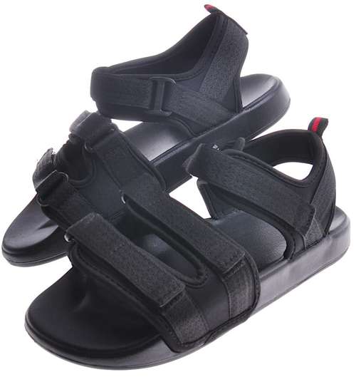 Lekkie czarne sandały /G5-2 11851 T199/