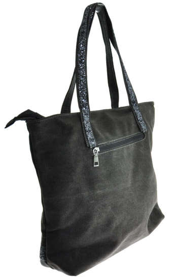 Pojemna torba damska shopper bag Szara /K65 TB21 S162/