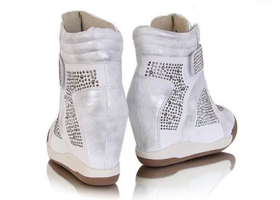 Sneakersy trampki z kryształkami /C3-2 Z20 Sx243/ White