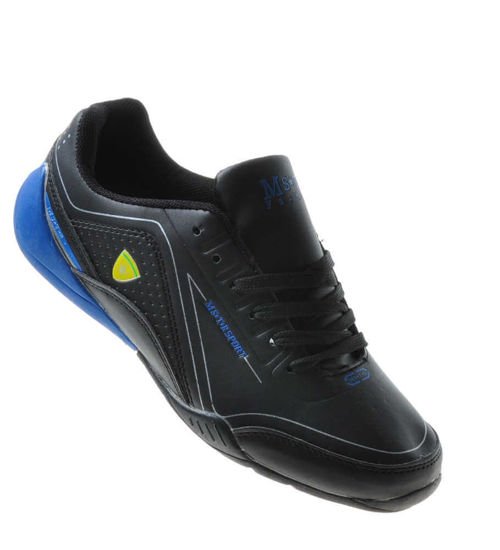 Jesienne sportowe obuwie sznurowane Black-Blue  /X1-4 6240 S192/
