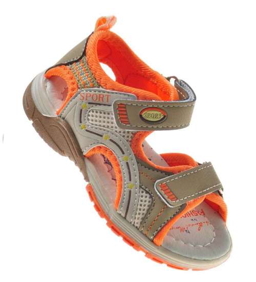 Beżowe sandały dla chłopca /A3-2 8990 S392/