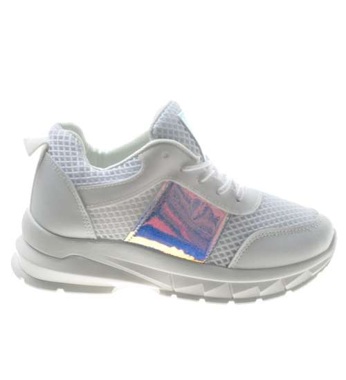Białe sportowe buty damskie /E8-2 7947 S344/