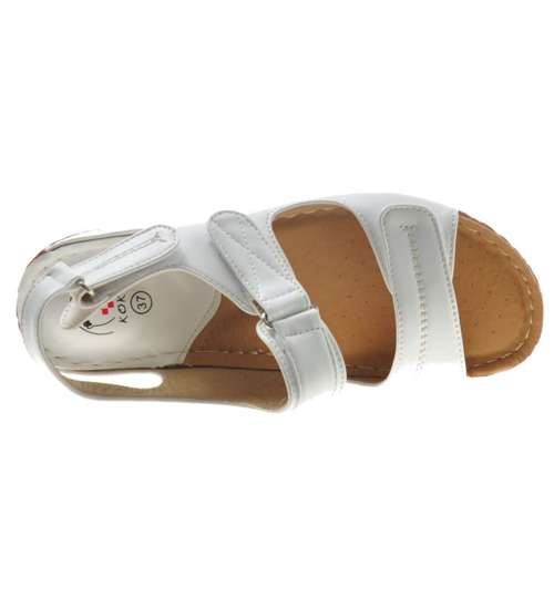 Białe sportowe damskie sandały /G9-3 8493 S204/